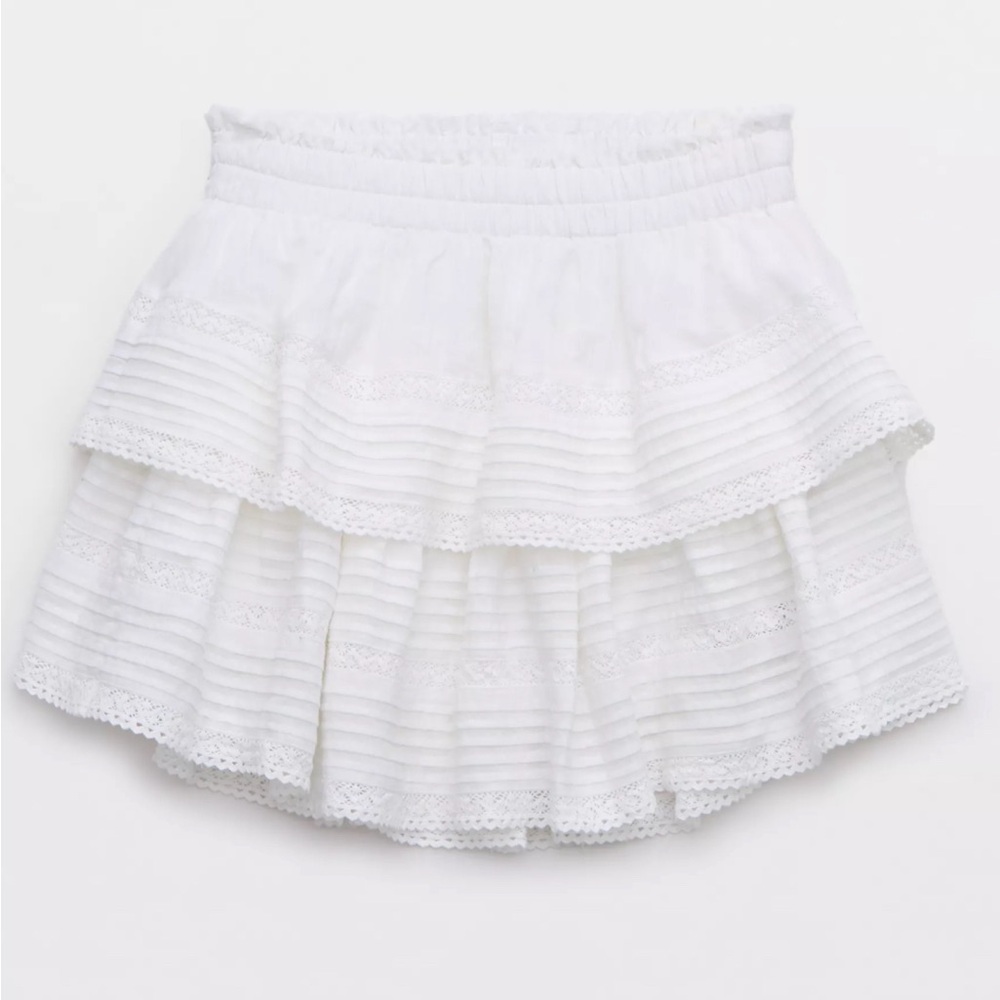Aerie/ American eagle rock n ruffle mini skirt xs